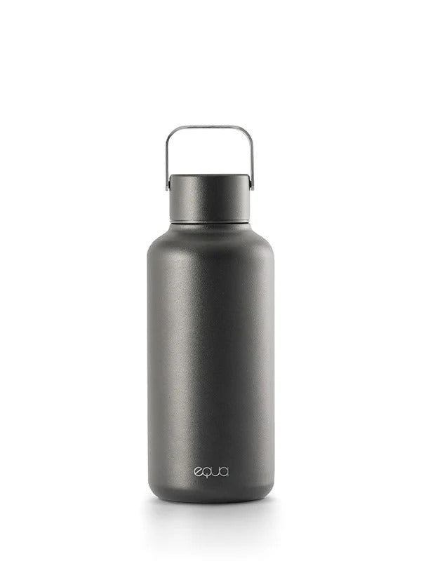 Equa Timeless Dark Stainless Steel bottle 600 ml