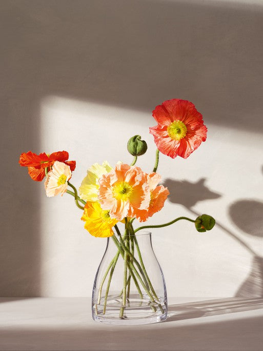 Flower Kiln Vase H21cm Clear