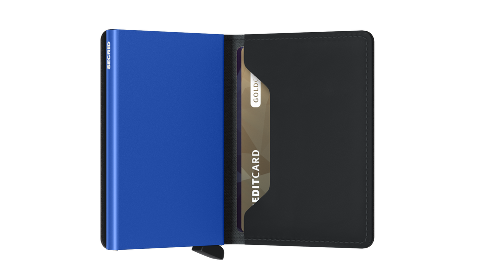 Slimwallet Matte SM- Black & Blue
