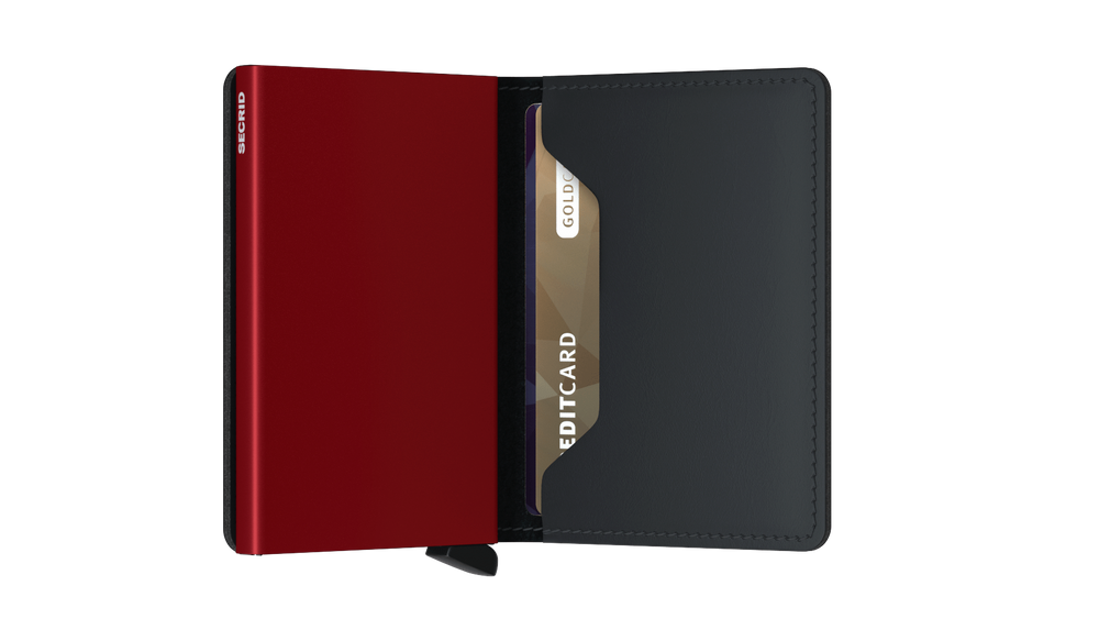 Slimwallet Matte SM-Black & Red