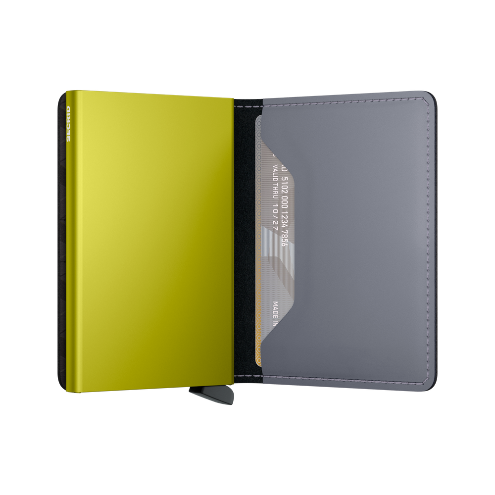 Slimwallet Matte SM-Grey & Lime