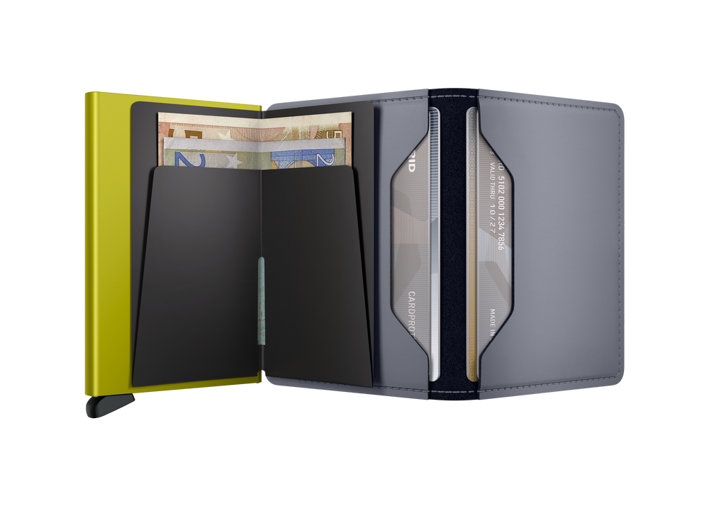 Slimwallet Matte SM-Grey & Lime