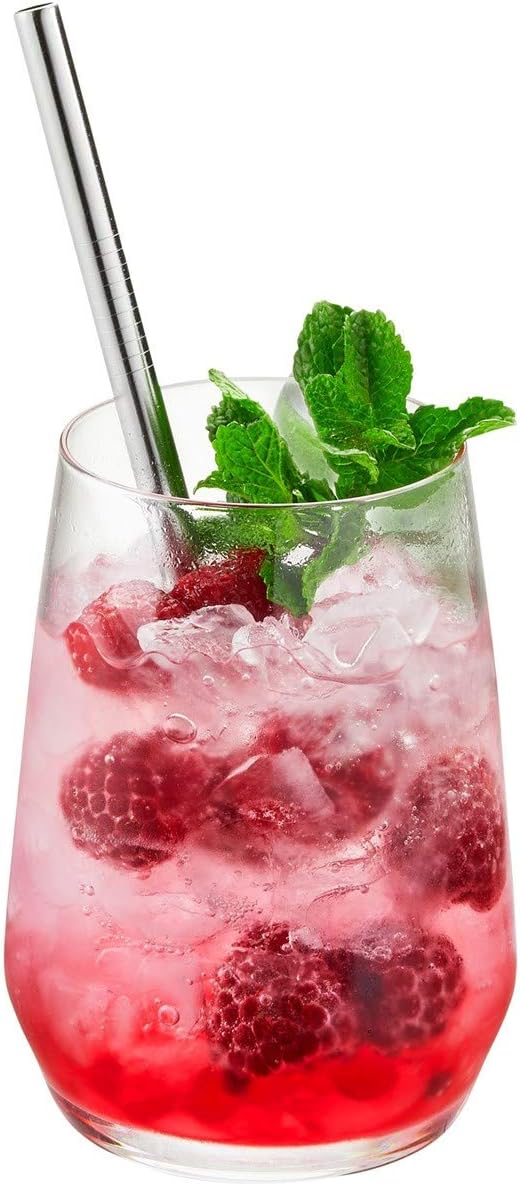 Stainless steel straw FUTURE, 18 cm