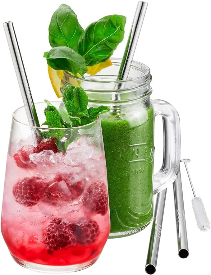 Stainless steel straw FUTURE, 18 cm
