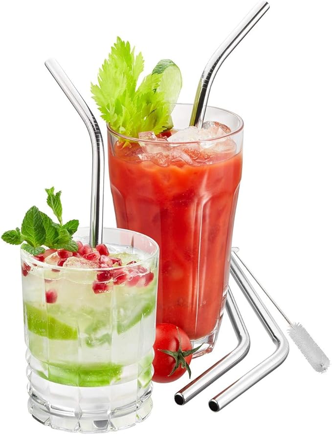 Stainless steel straw FUTURE, 23 cm