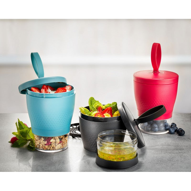 Snack Box FOODIE, 570 ml and 185 ml, black
