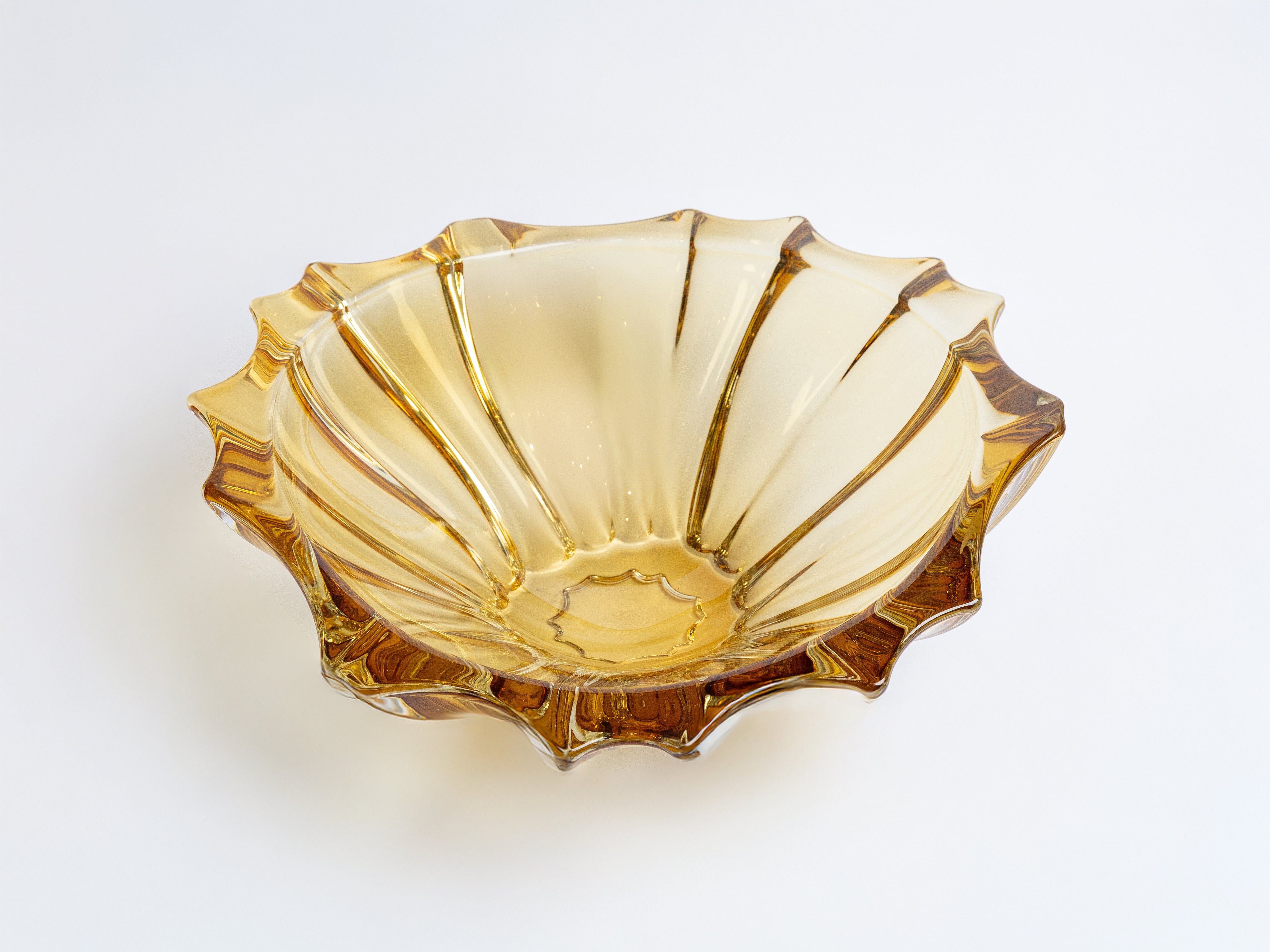 PLANTICA CRYSTAL BOWL 30-AMBER