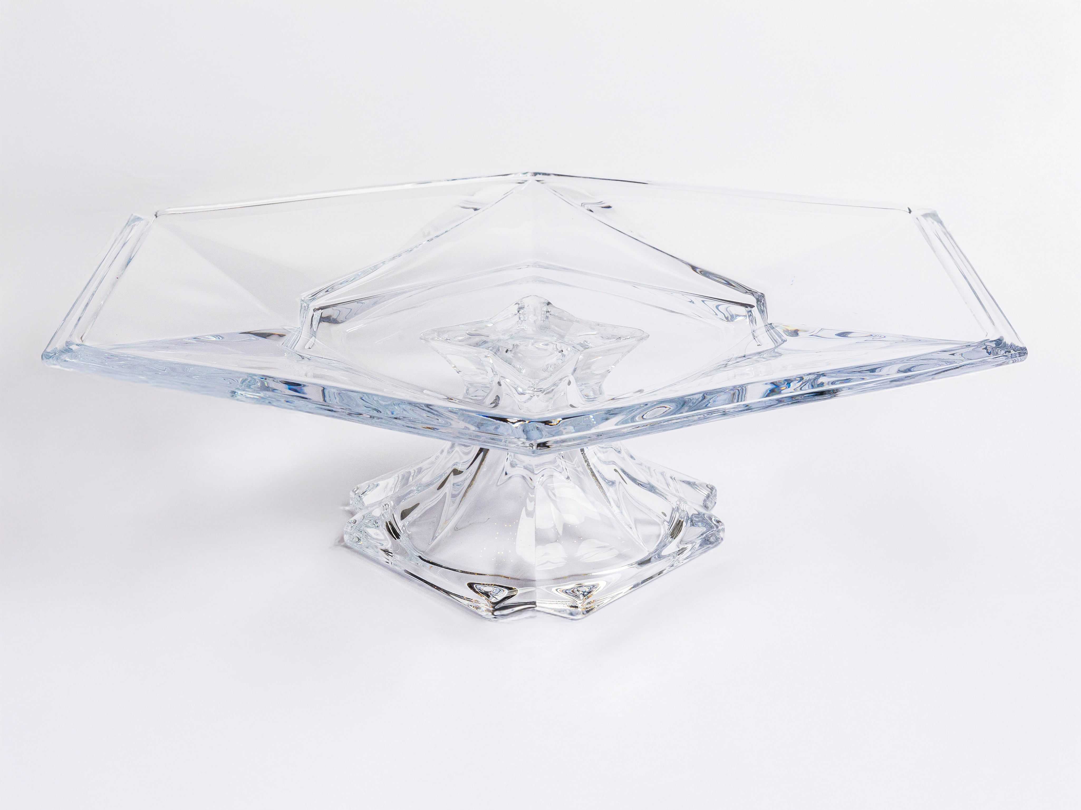 ALEXANDER HEXAGON CRYSTAL FOOTED BOWL 35.5
