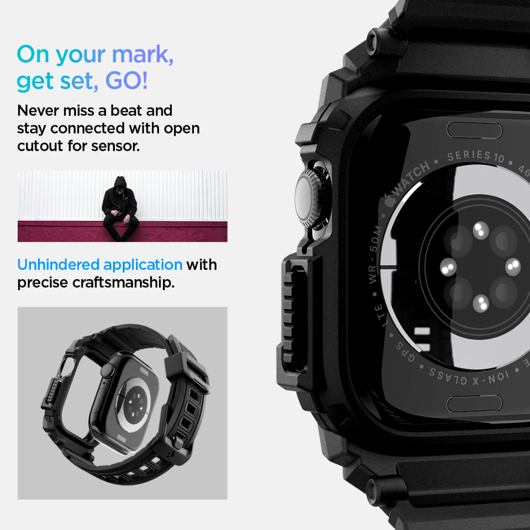 Apple Watch 10 (46Mm) Rugged Armor Pro Matte Black