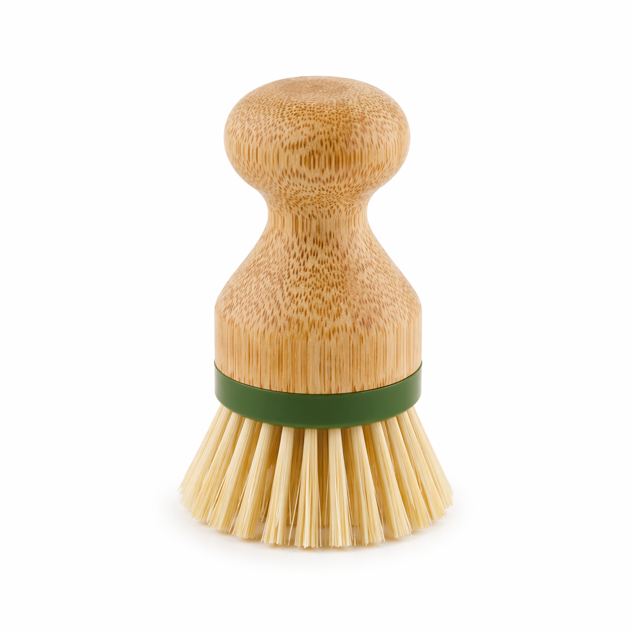 Bamboo dish brush with replaceable brush head