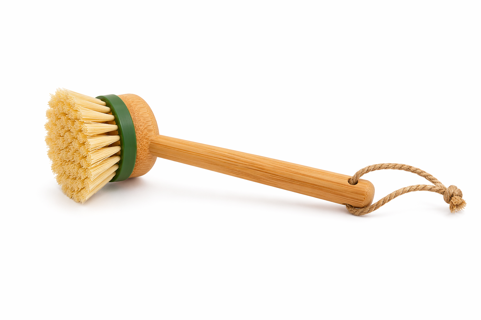 Bamboo and recycled plastic dish brush with handle 18.5cm