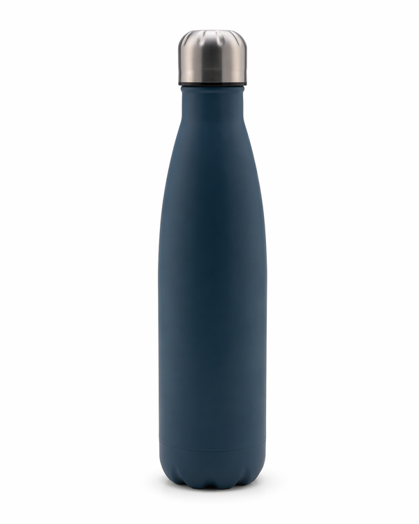 Double-walled vacuum flask in stainless steel dark blue 500ml