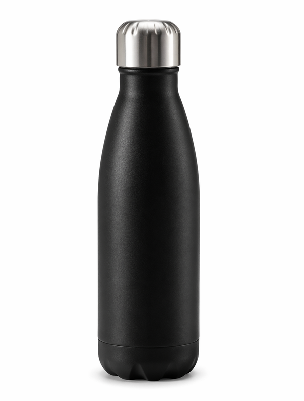 Double-walled vacuum flask in stainless steel matt black 500ml