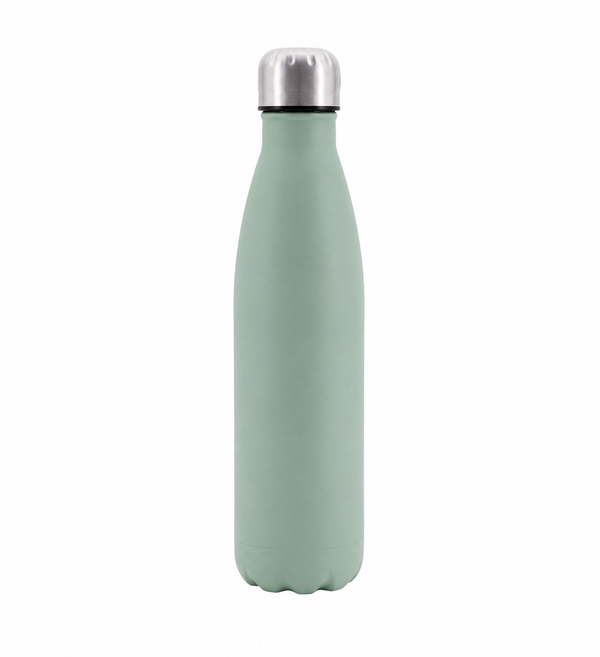 Double-walled vacuum flask in stainless steel sage green 500ml