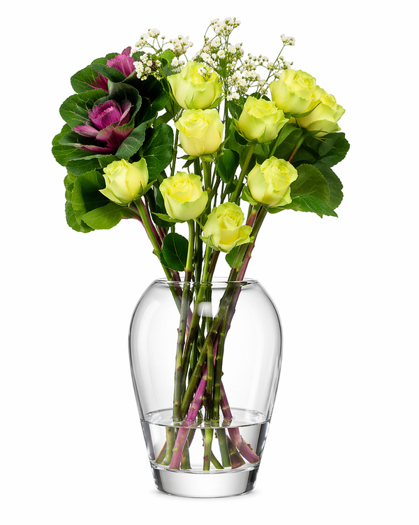 Flower Garden Bouquet Vase H25cm Clear