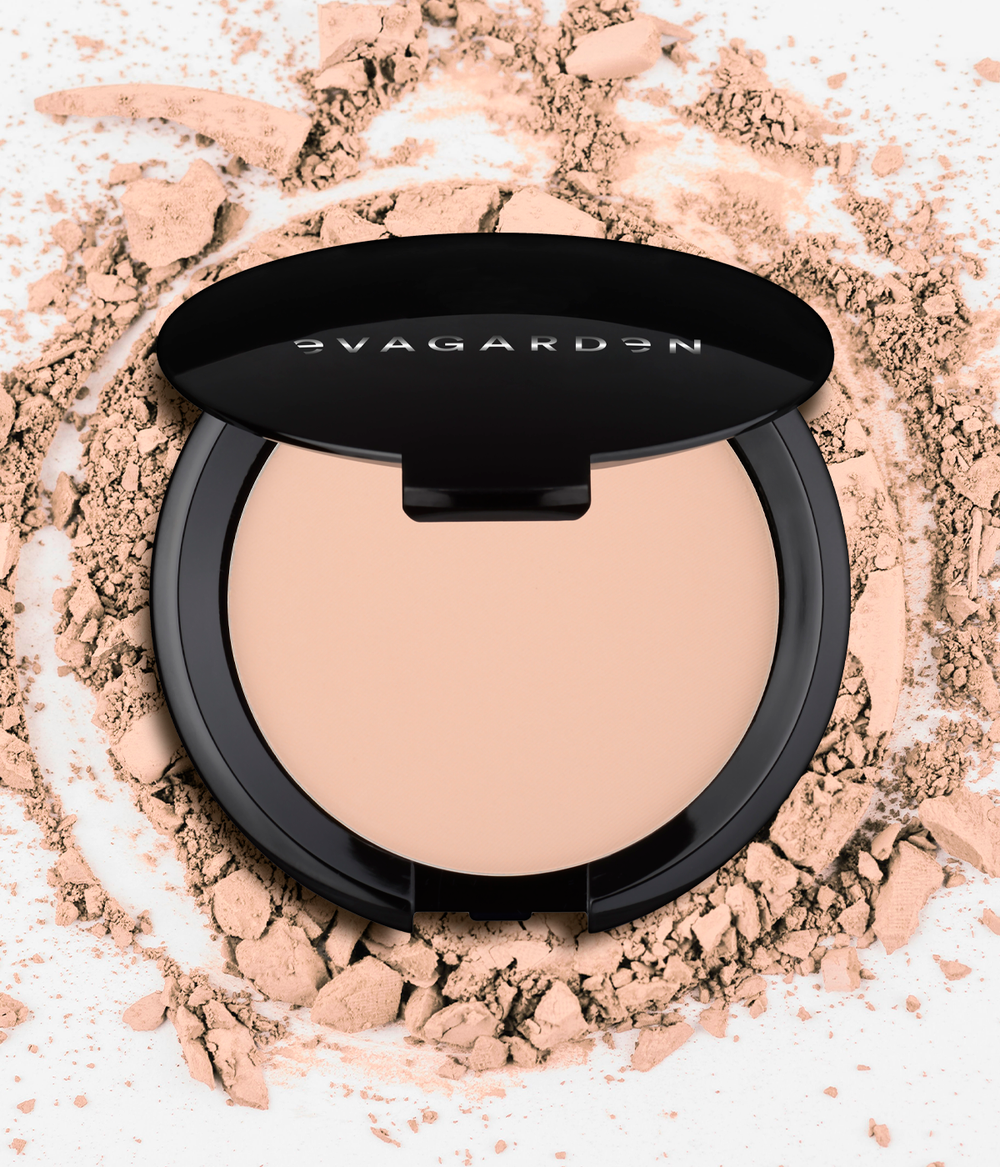 Evagarden Luxury Compact Powder 884 Soft Pink, still life