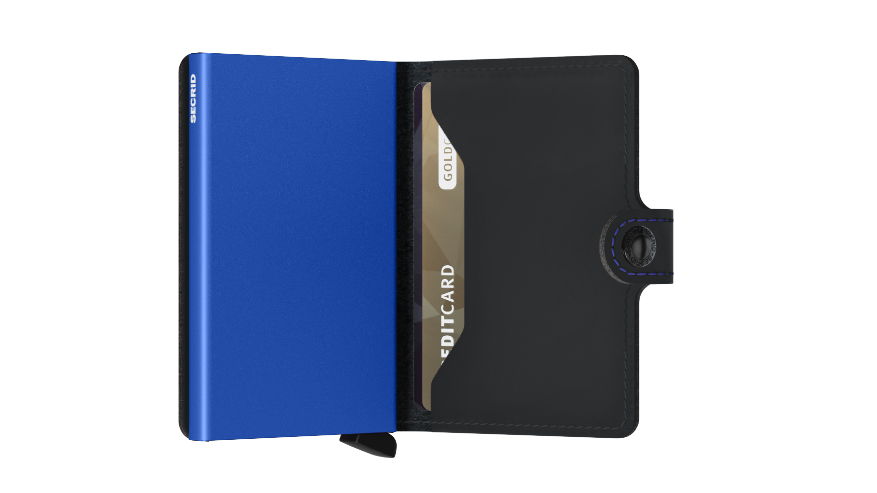 Miniwallet Matte MM-Black & Blue