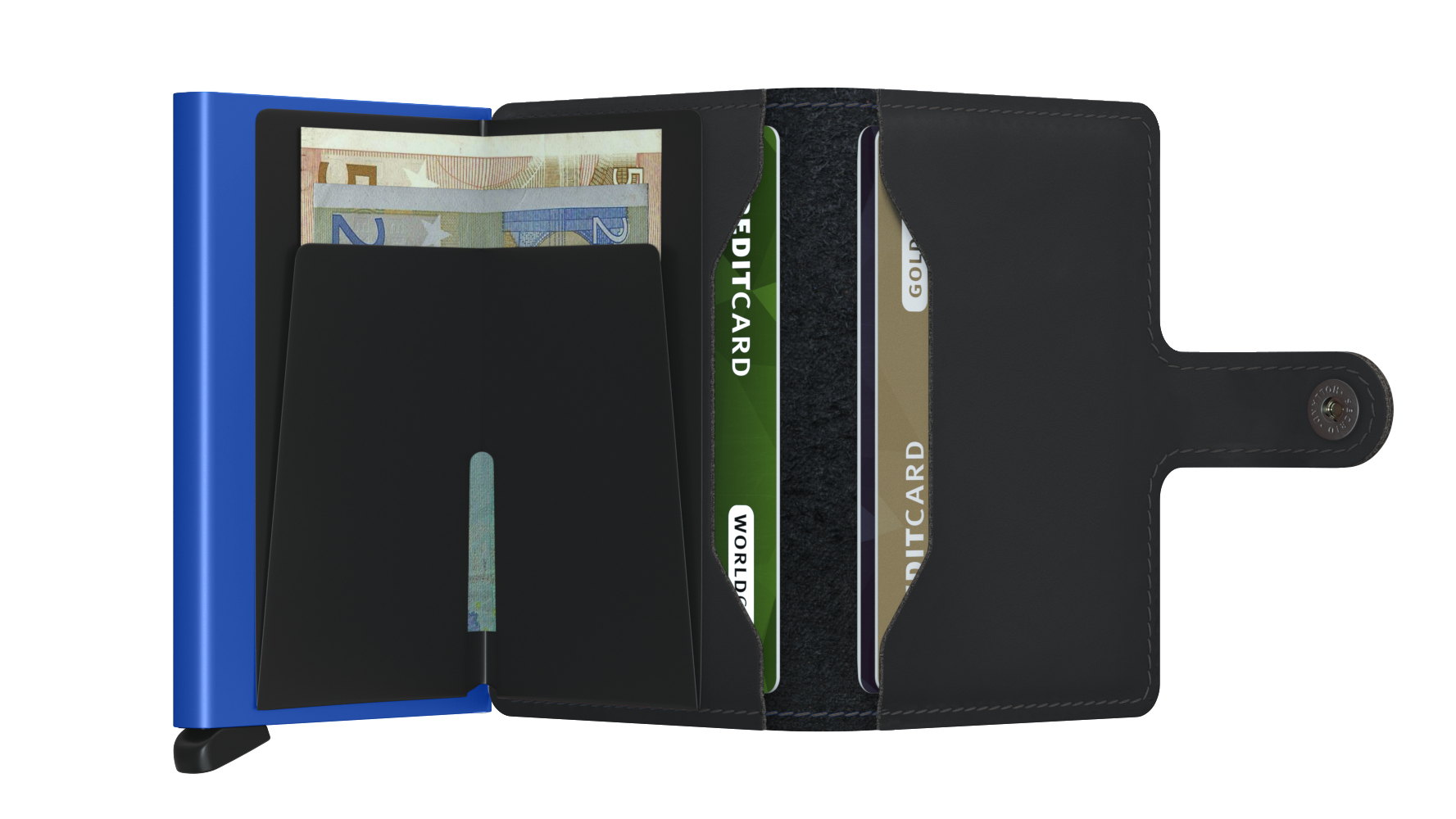 Miniwallet Matte MM-Black & Blue
