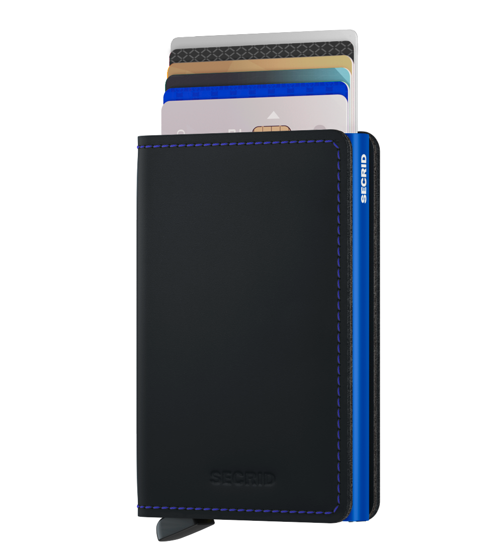 Matte-Slimwallet-Black_Blue-Blue-Cards.png