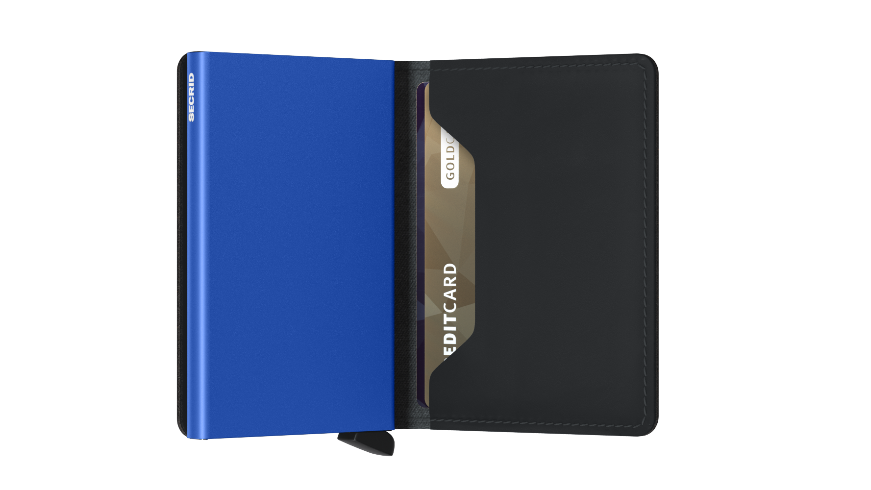Slimwallet Matte SM- Black & Blue