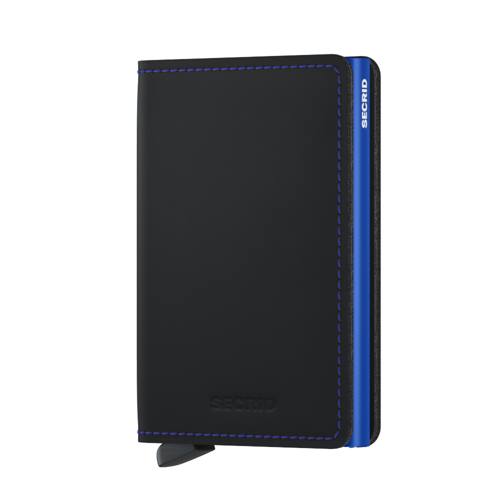 Slimwallet Matte SM- Black & Blue