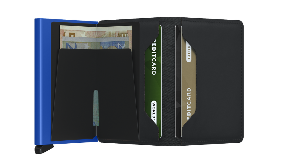 Slimwallet Matte SM- Black & Blue