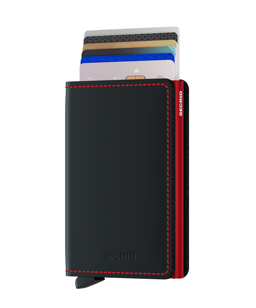 Slimwallet Matte SM-Black & Red