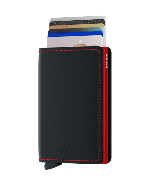 Slimwallet Matte SM-Black & Red