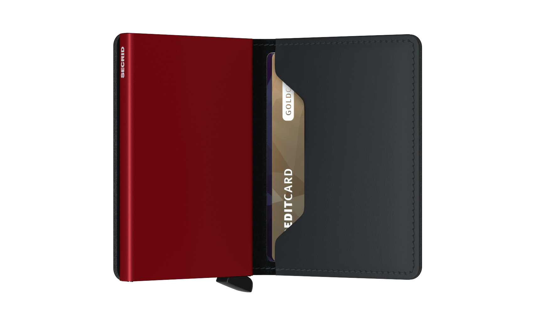 Slimwallet Matte SM-Black & Red