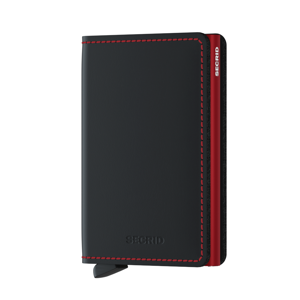 Slimwallet Matte SM-Black & Red