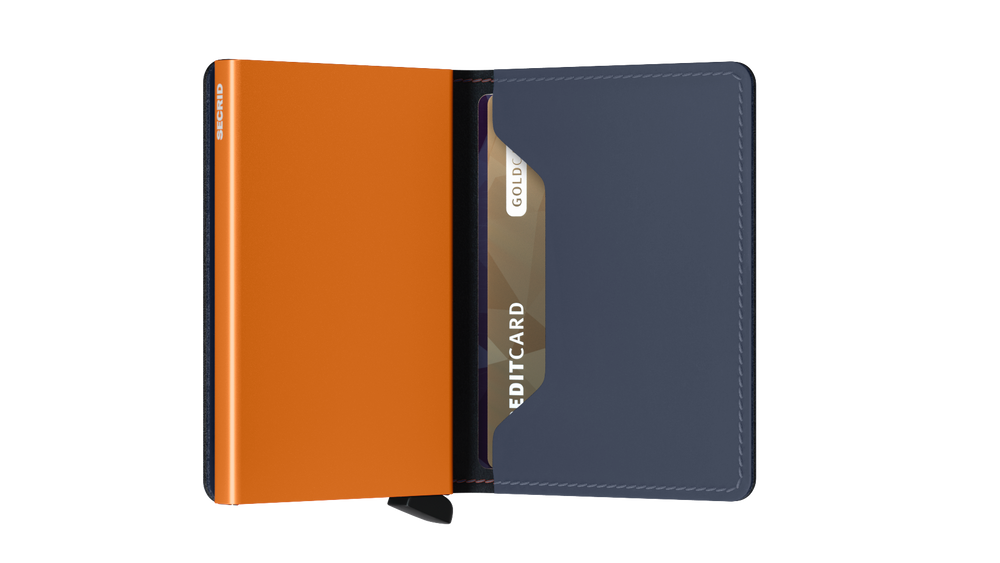 Slimwallet Matte SM- Night Blue & Orange