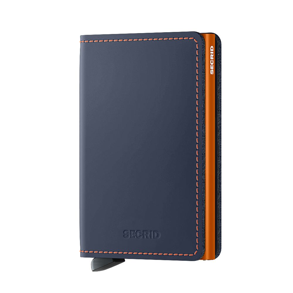Slimwallet Matte SM- Night Blue & Orange
