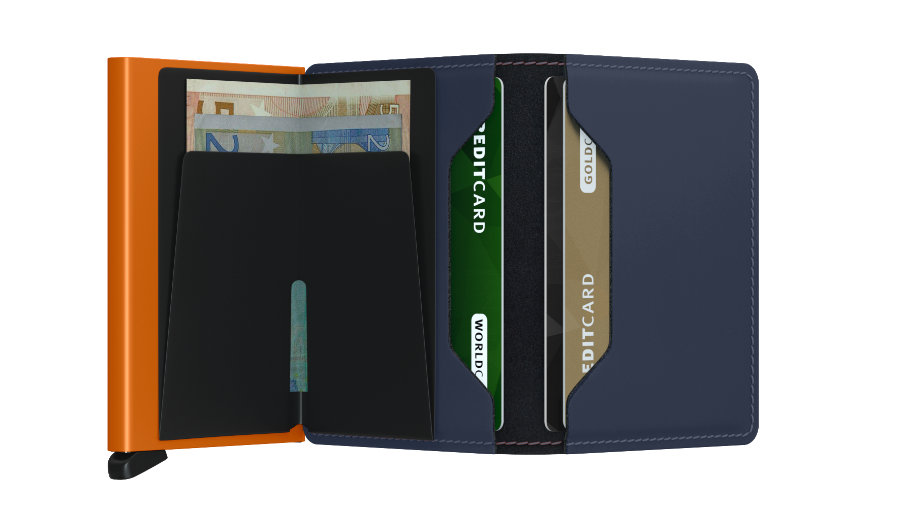 Matte-Slimwallet-NightBlue-Orange-Open.png