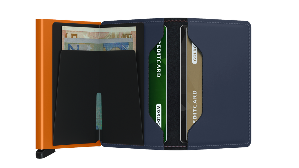 Slimwallet Matte SM- Night Blue & Orange