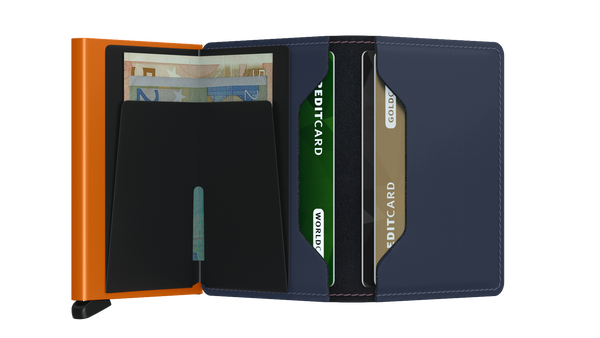 Slimwallet Matte SM- Night Blue & Orange