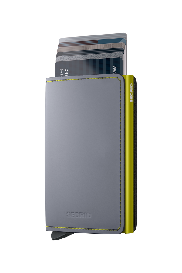 Slimwallet Matte SM-Grey & Lime