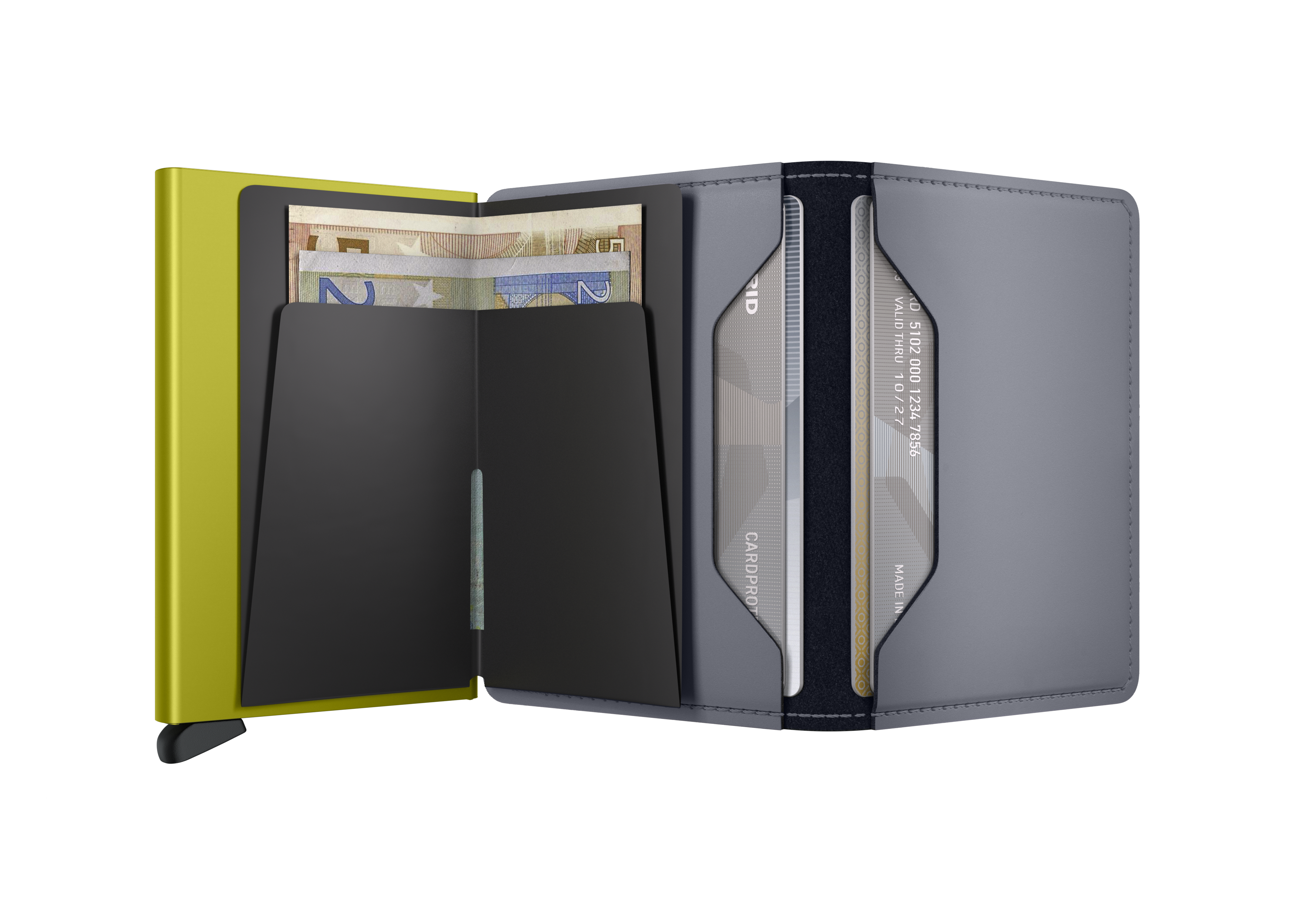 Slimwallet Matte SM-Grey & Lime