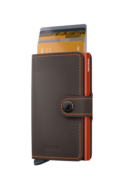 Miniwallet Matte MM-Truffle & Orange