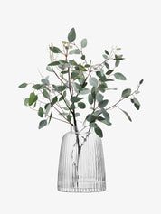 Pleat Vase H26cm Grey