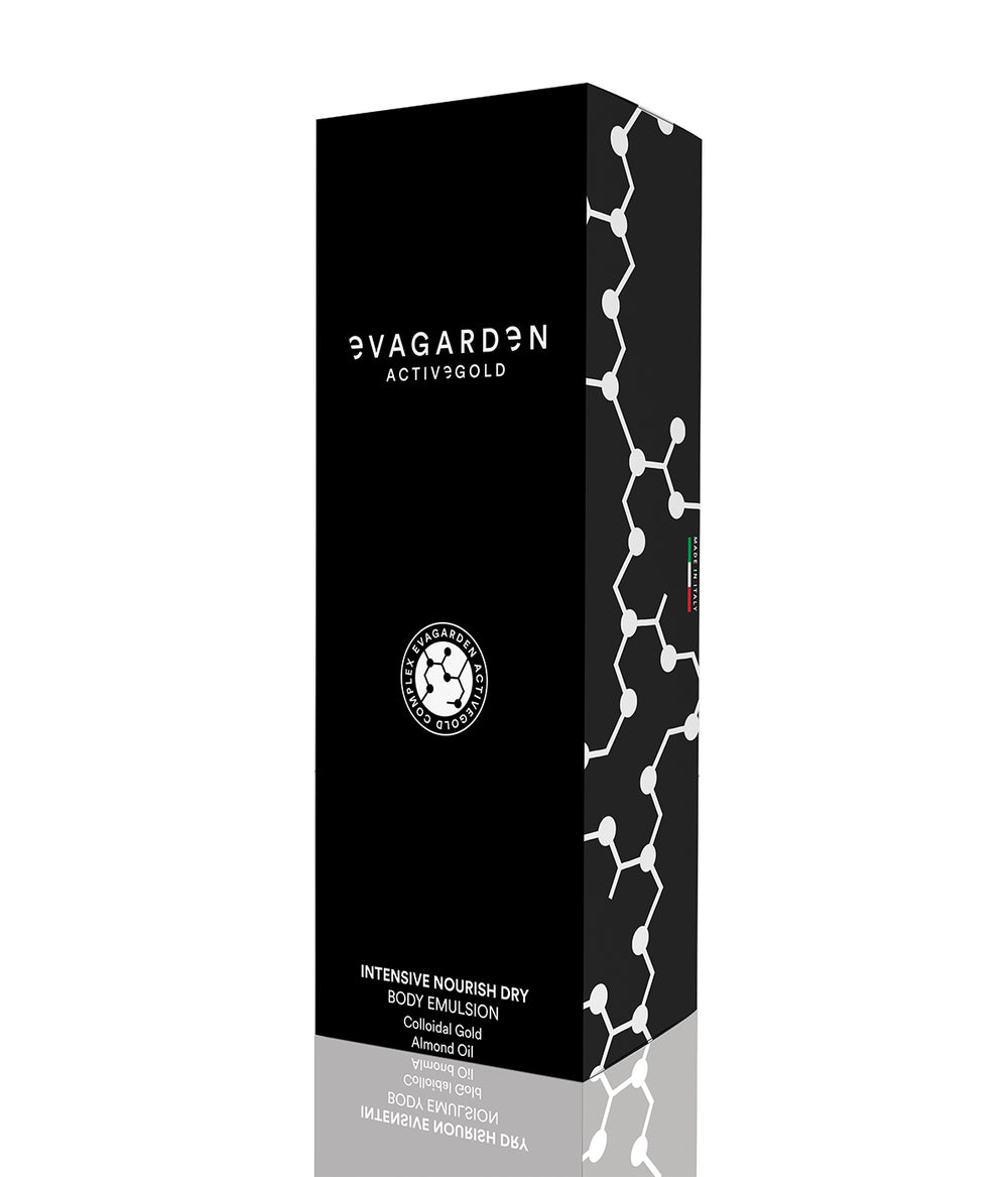 Evagarden Activegold Intensive Nourish Dry Body Emulsion 200ml, packaging