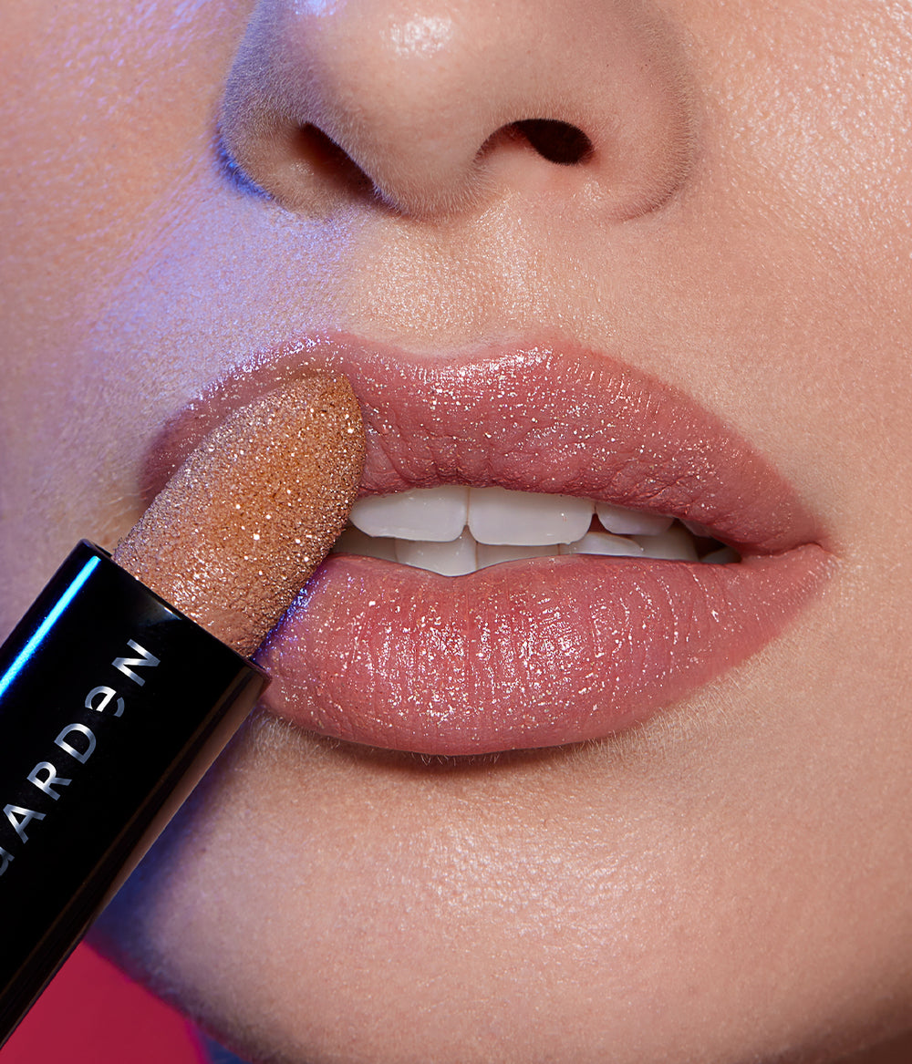 Evagarden Sparkle Lipstick Balm 768 Cream, close-up