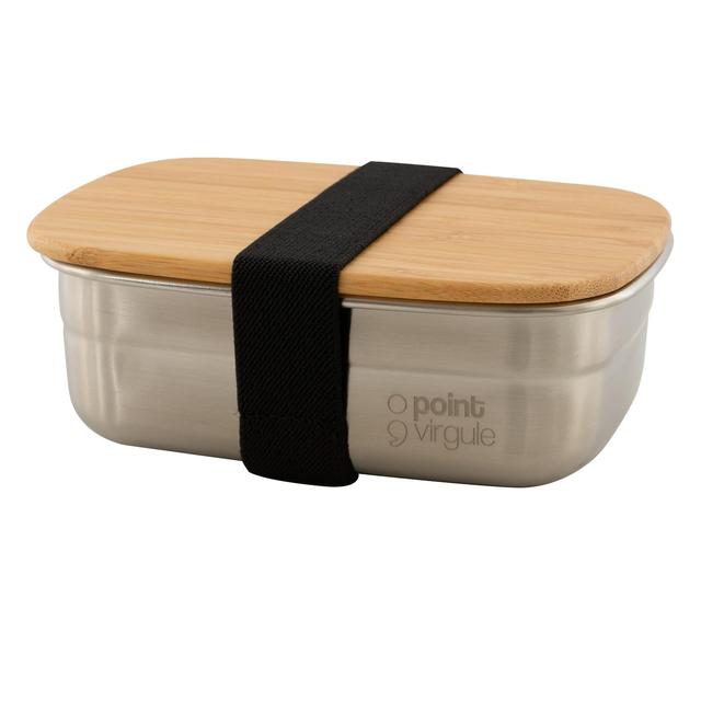 Stainless steel lunch box with bamboo lid 450ml