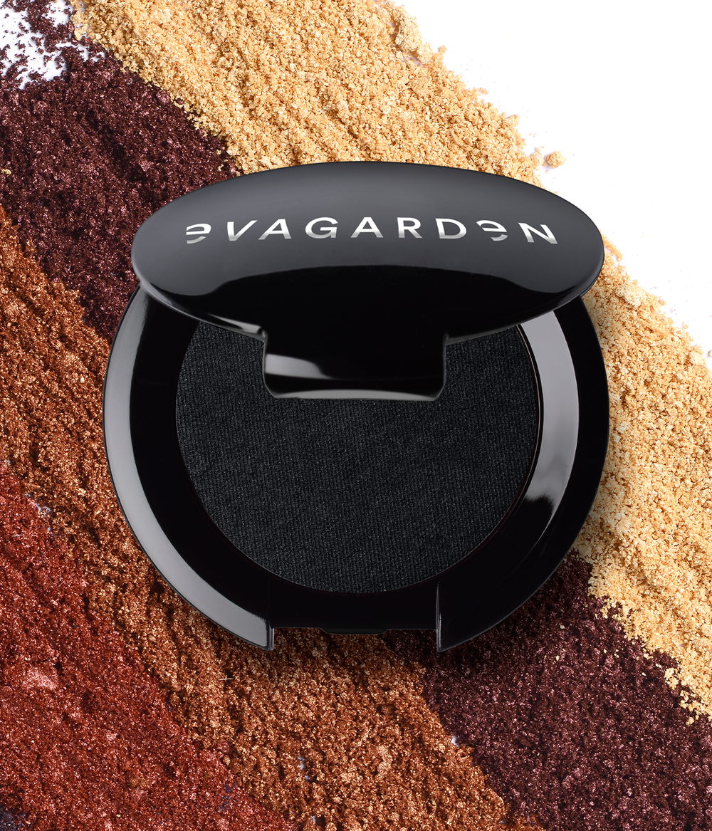 Evagarden Velvet Matte Eye Shadow 128 Black, still life