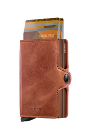 Twinwallet Vintage Cognac TV-Cognac-Brown