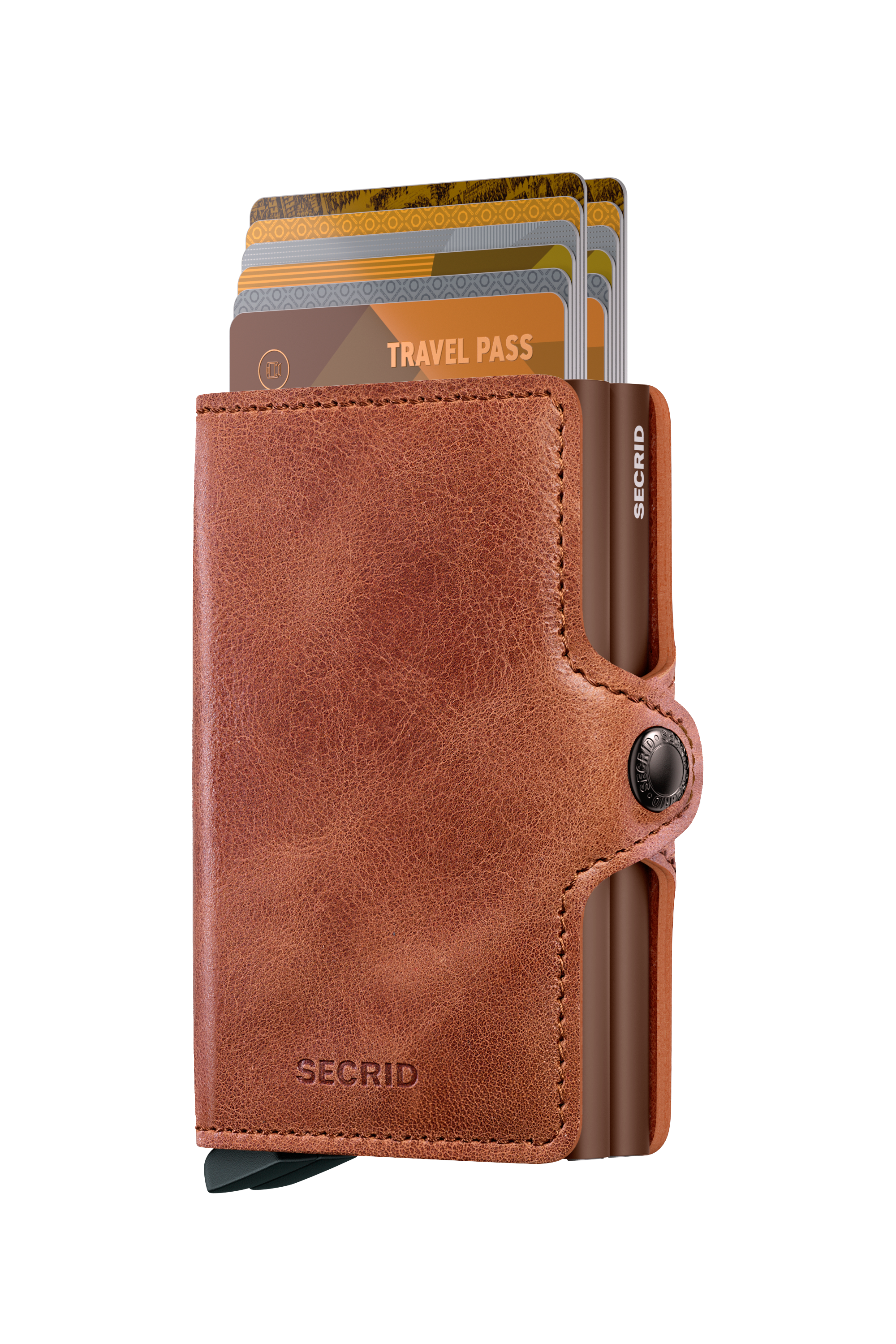 Twinwallet Vintage Cognac TV-Cognac-Brown