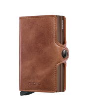 Twinwallet Vintage Cognac TV-Cognac-Brown