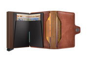 Twinwallet Vintage Cognac TV-Cognac-Brown