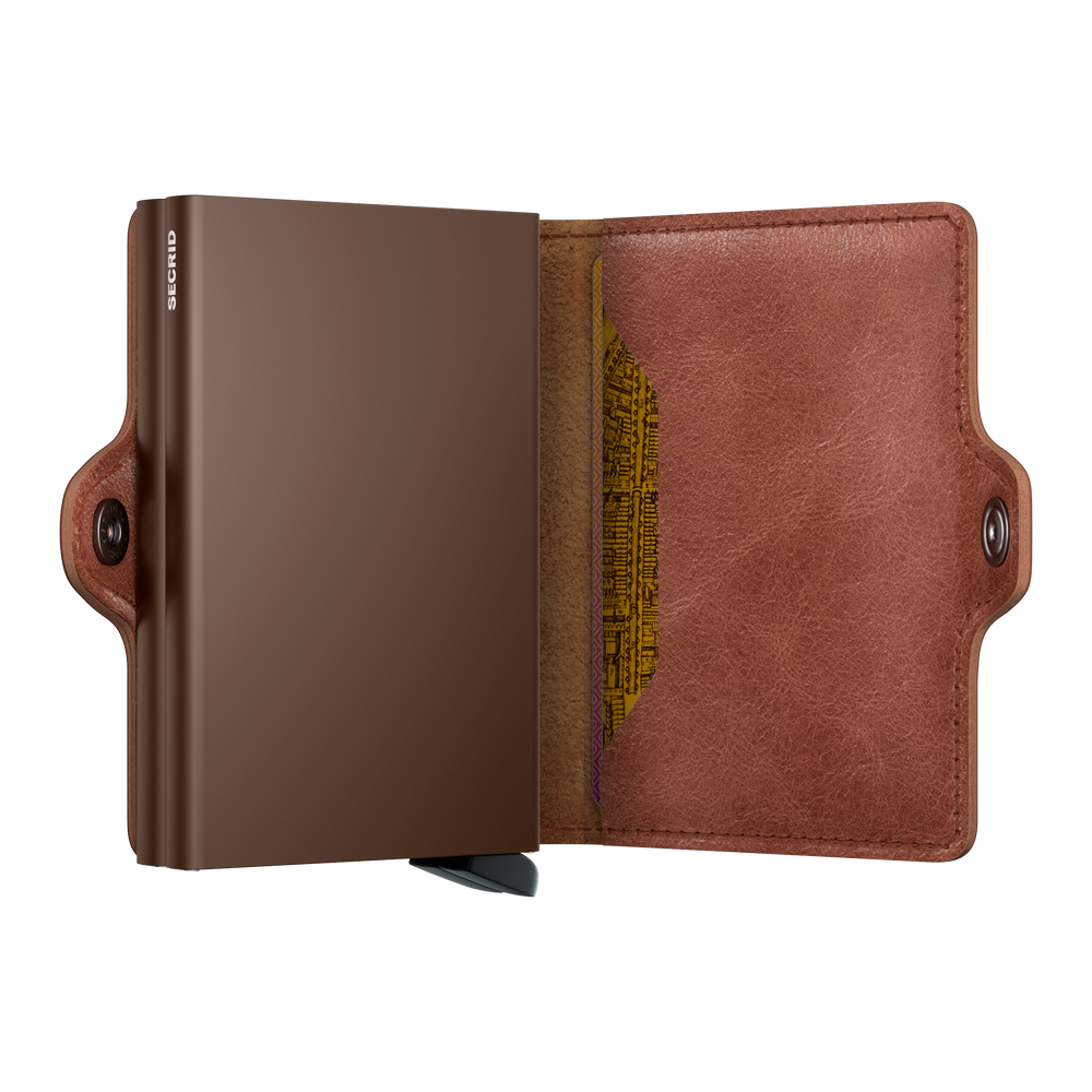 Twinwallet Vintage Cognac TV-Cognac-Brown